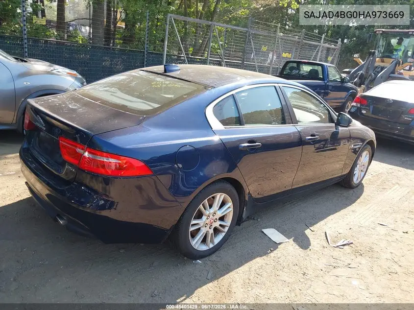 2017 Jaguar Xe 25T Premium VIN: SAJAD4BG0HA973669 Lot: 45401429