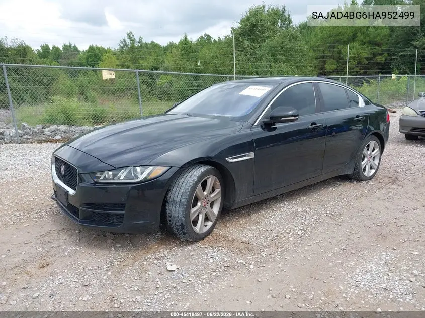 2017 Jaguar Xe 25T Premium VIN: SAJAD4BG6HA952499 Lot: 45418497