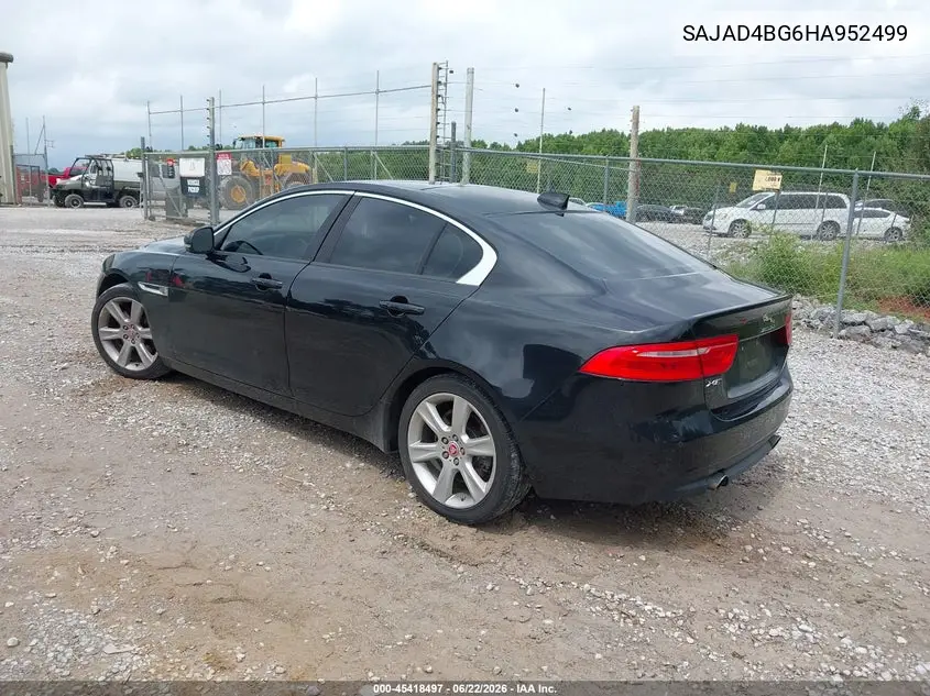 2017 Jaguar Xe 25T Premium VIN: SAJAD4BG6HA952499 Lot: 45418497
