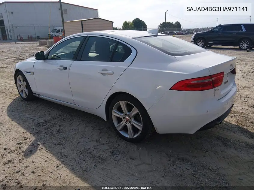 2017 Jaguar Xe 25T Premium VIN: SAJAD4BG3HA971141 Lot: 45482732