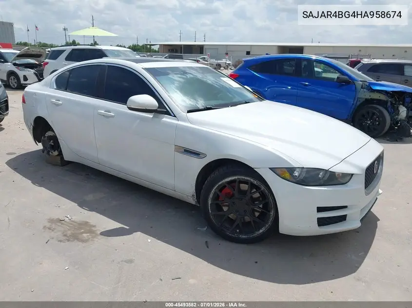 2017 Jaguar Xe 25T VIN: SAJAR4BG4HA958674 Lot: 45493582