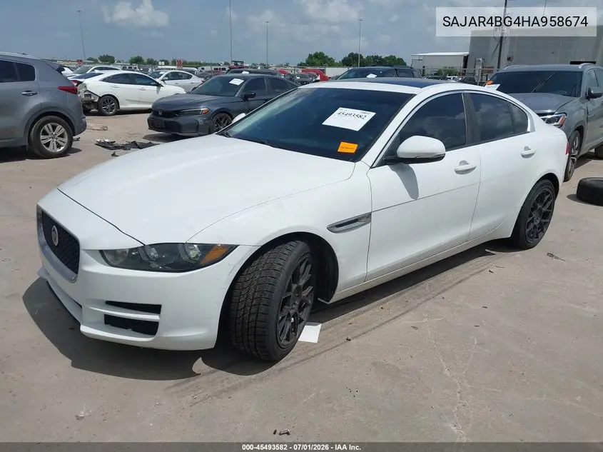 2017 Jaguar Xe 25T VIN: SAJAR4BG4HA958674 Lot: 45493582