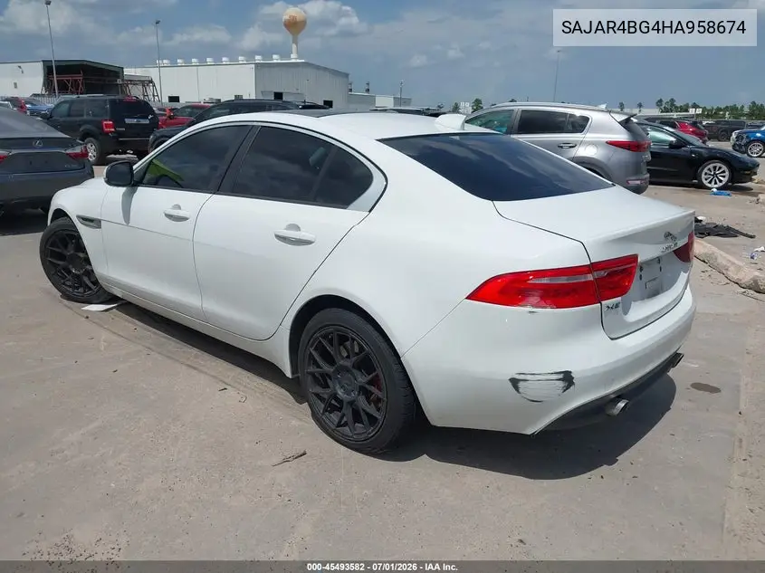 2017 Jaguar Xe 25T VIN: SAJAR4BG4HA958674 Lot: 45493582