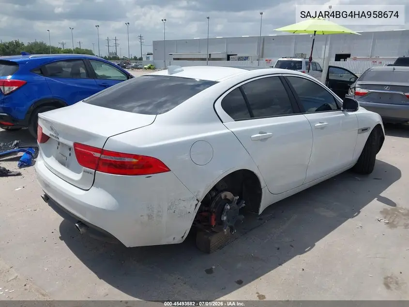 2017 Jaguar Xe 25T VIN: SAJAR4BG4HA958674 Lot: 45493582