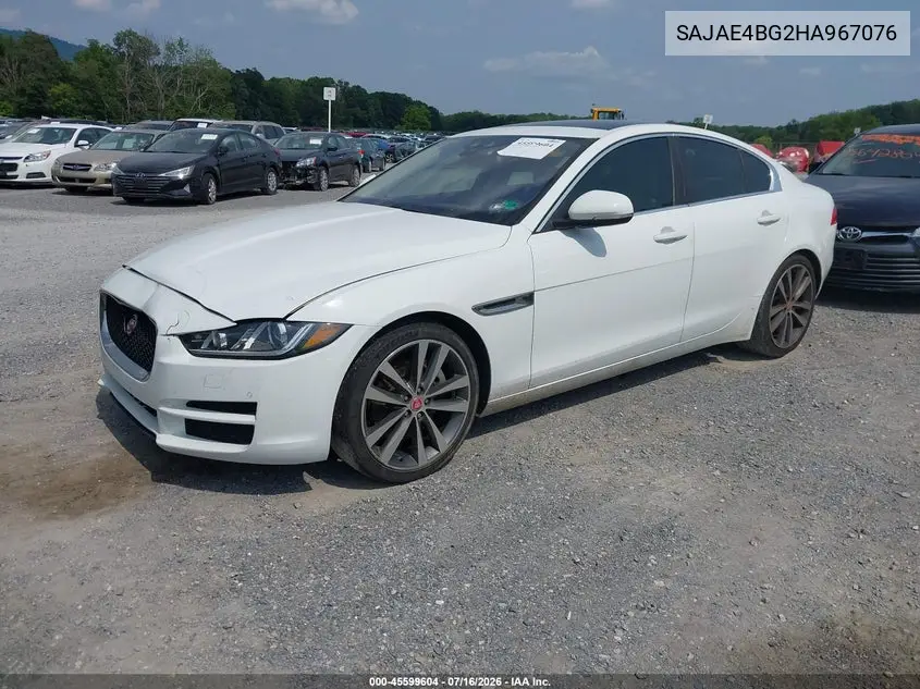 2017 Jaguar Xe 25T Prestige VIN: SAJAE4BG2HA967076 Lot: 45599604