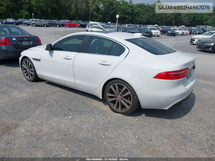 2017 Jaguar Xe 25T Prestige VIN: SAJAE4BG2HA967076 Lot: 45599604