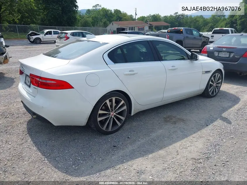 2017 Jaguar Xe 25T Prestige VIN: SAJAE4BG2HA967076 Lot: 45599604