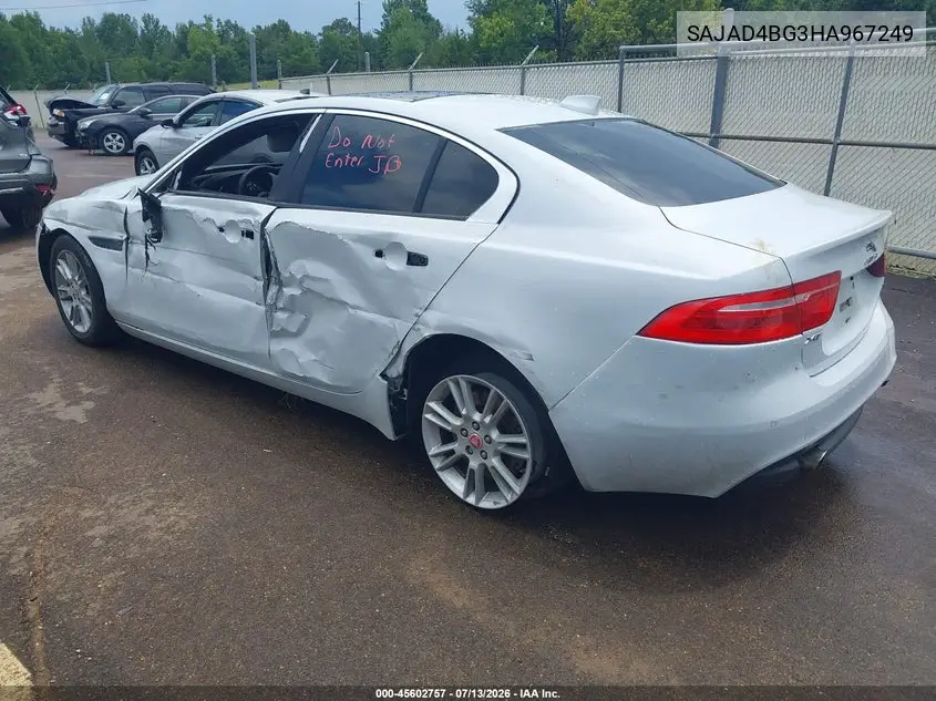 2017 Jaguar Xe 25T Premium VIN: SAJAD4BG3HA967249 Lot: 45602757
