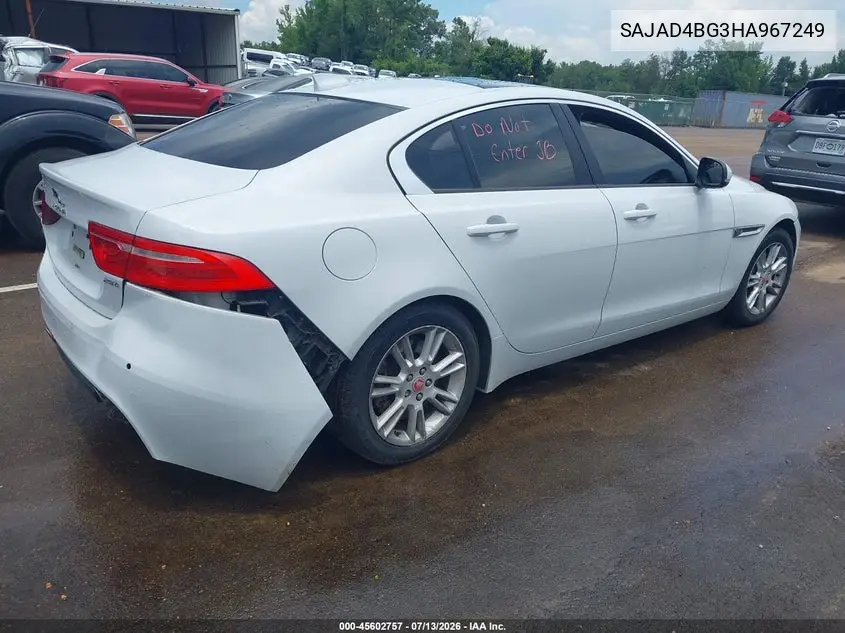 2017 Jaguar Xe 25T Premium VIN: SAJAD4BG3HA967249 Lot: 45602757