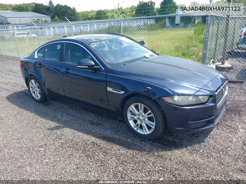 2017 Jaguar Xe 25T Premium VIN: SAJAD4BGXHA971122 Lot: 45665436