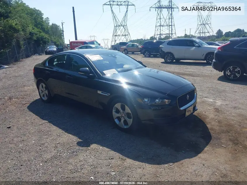 2017 Jaguar Xe 25T VIN: SAJAR4BG2HA965364 Lot: 45679868