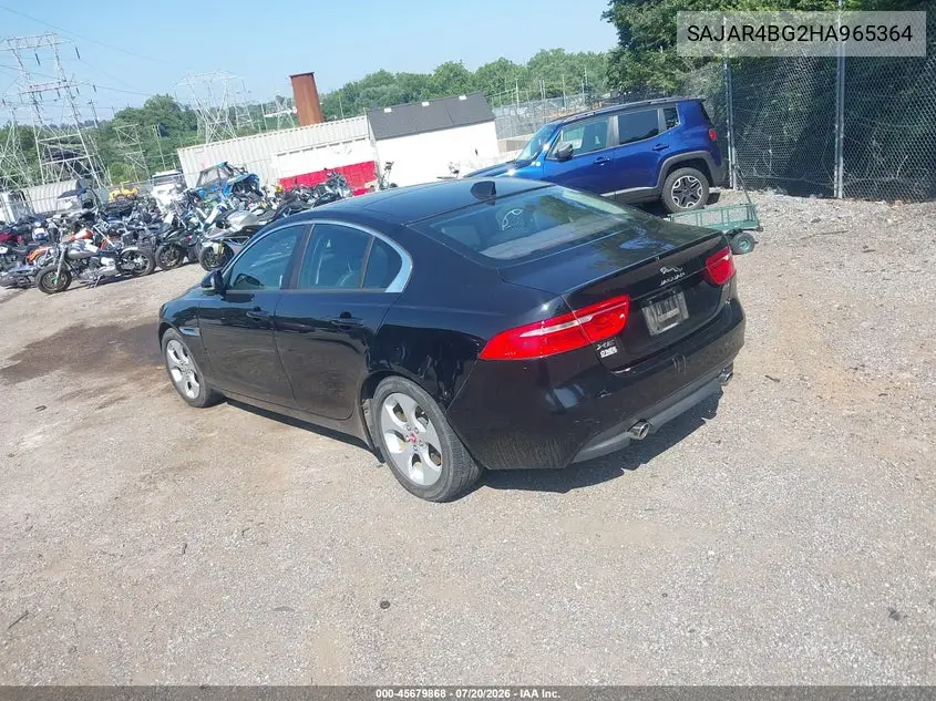 2017 Jaguar Xe 25T VIN: SAJAR4BG2HA965364 Lot: 45679868