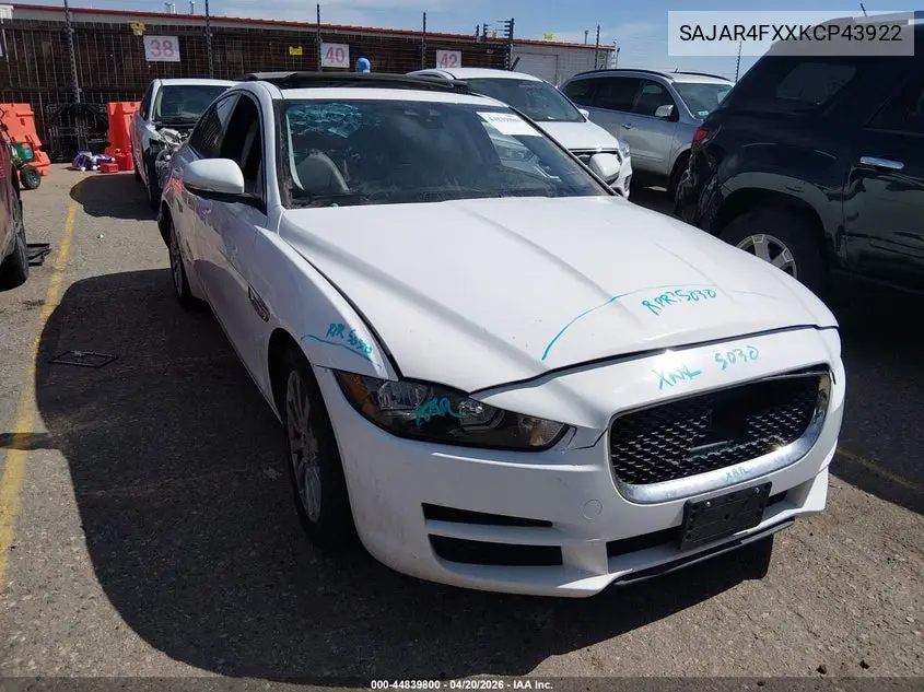2019 Jaguar Xe 25T VIN: SAJAR4FXXKCP43922 Lot: 44839800