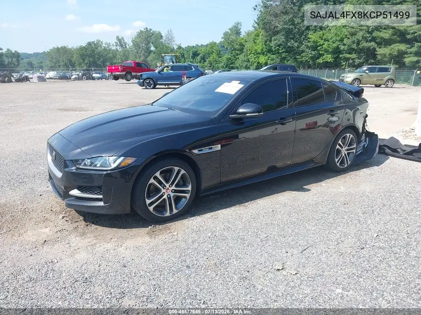 2019 Jaguar Xe 25T R-Sport VIN: SAJAL4FX8KCP51499 Lot: 45577659