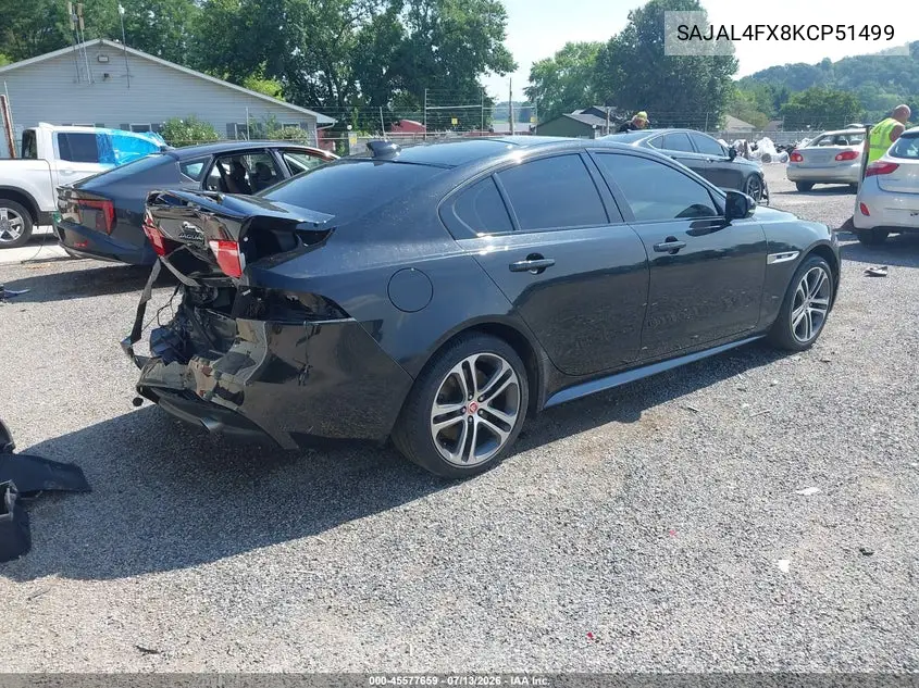 2019 Jaguar Xe 25T R-Sport VIN: SAJAL4FX8KCP51499 Lot: 45577659