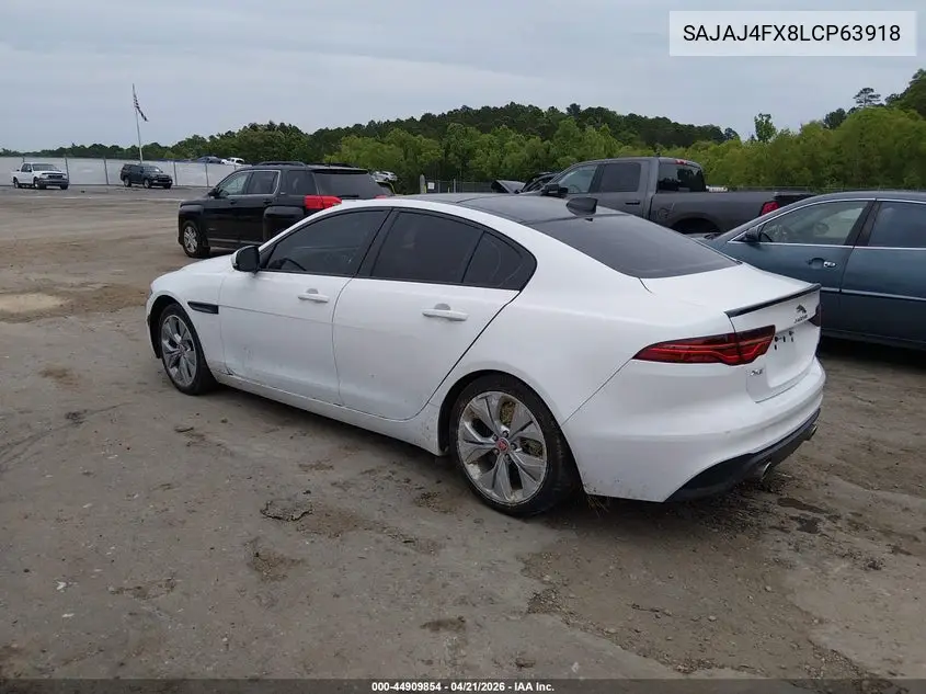 2020 Jaguar Xe S Awd Automatic VIN: SAJAJ4FX8LCP63918 Lot: 44909854