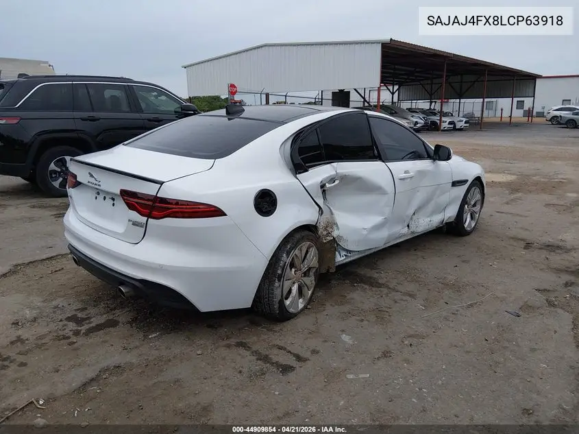2020 Jaguar Xe S Awd Automatic VIN: SAJAJ4FX8LCP63918 Lot: 44909854