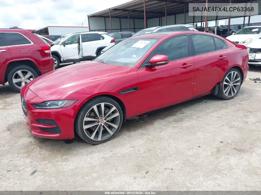 2020 Jaguar Xe S Rwd Automatic VIN: SAJAE4FX4LCP63368 Lot: 45204380
