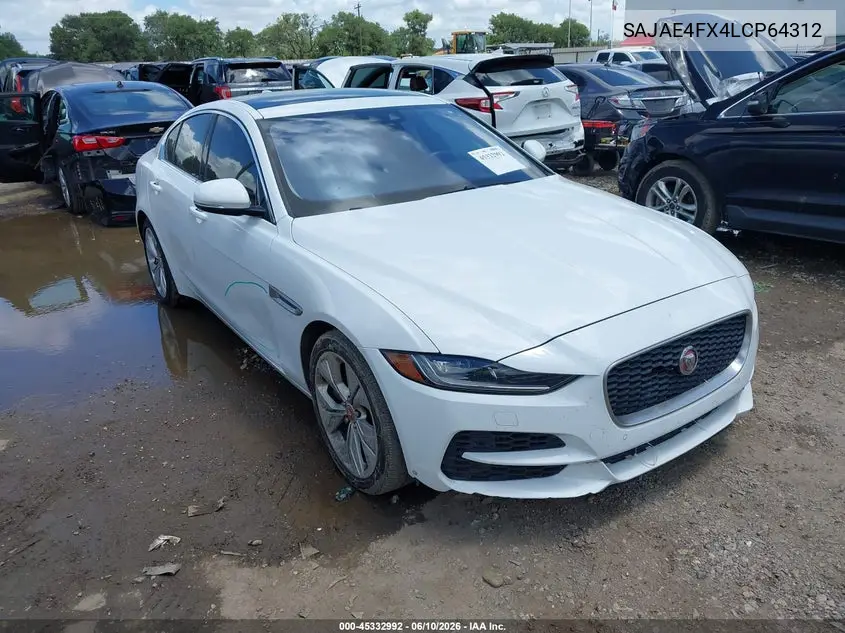 2020 Jaguar Xe S Rwd Automatic VIN: SAJAE4FX4LCP64312 Lot: 45332992