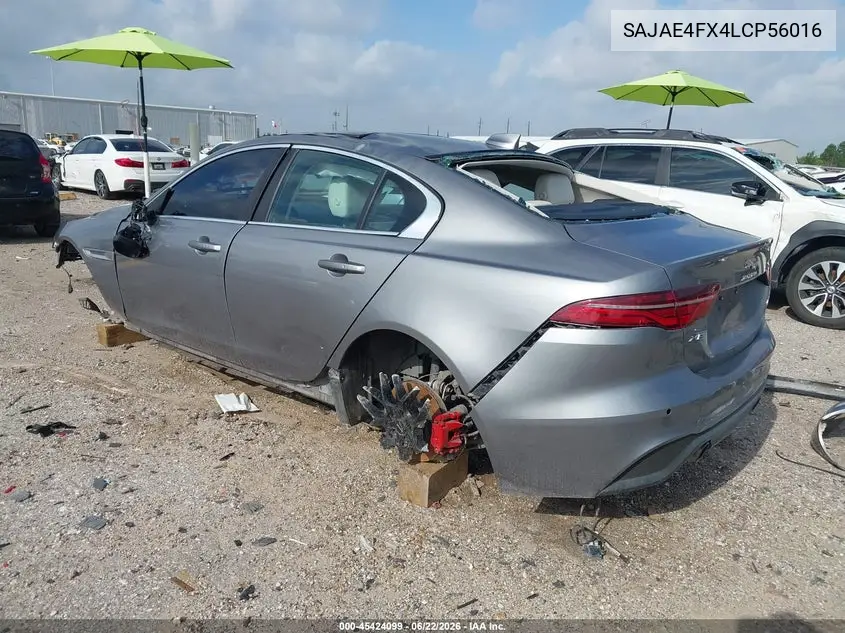 2020 Jaguar Xe S Rwd Automatic VIN: SAJAE4FX4LCP56016 Lot: 45424099