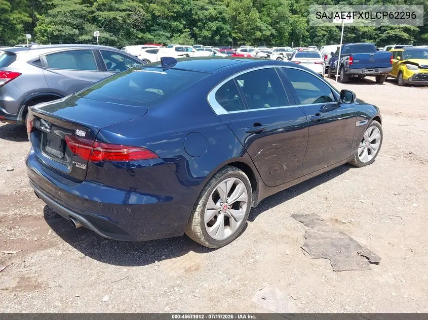 2020 Jaguar Xe S Rwd Automatic VIN: SAJAE4FX0LCP62296 Lot: 45671012