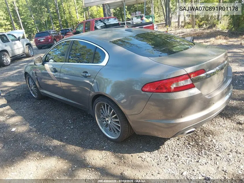 2009 Jaguar Xf Supercharged VIN: SAJWA07C891R01178 Lot: 45554328