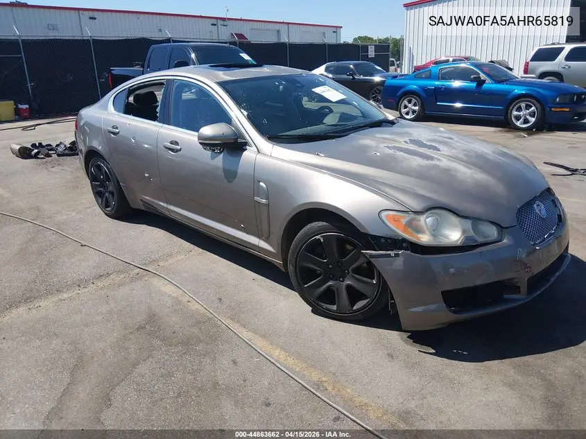 2010 Jaguar Xf VIN: SAJWA0FA5AHR65819 Lot: 44863662