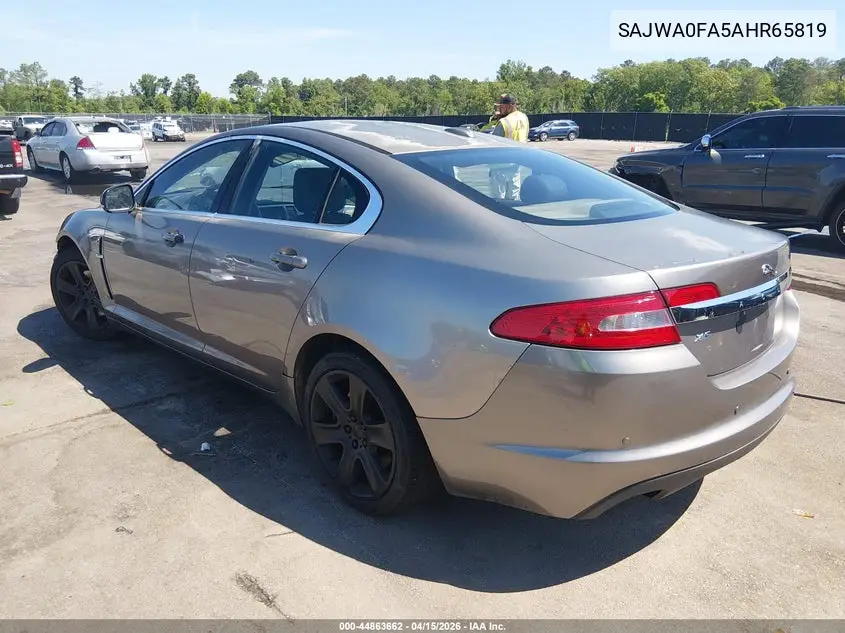 2010 Jaguar Xf VIN: SAJWA0FA5AHR65819 Lot: 44863662