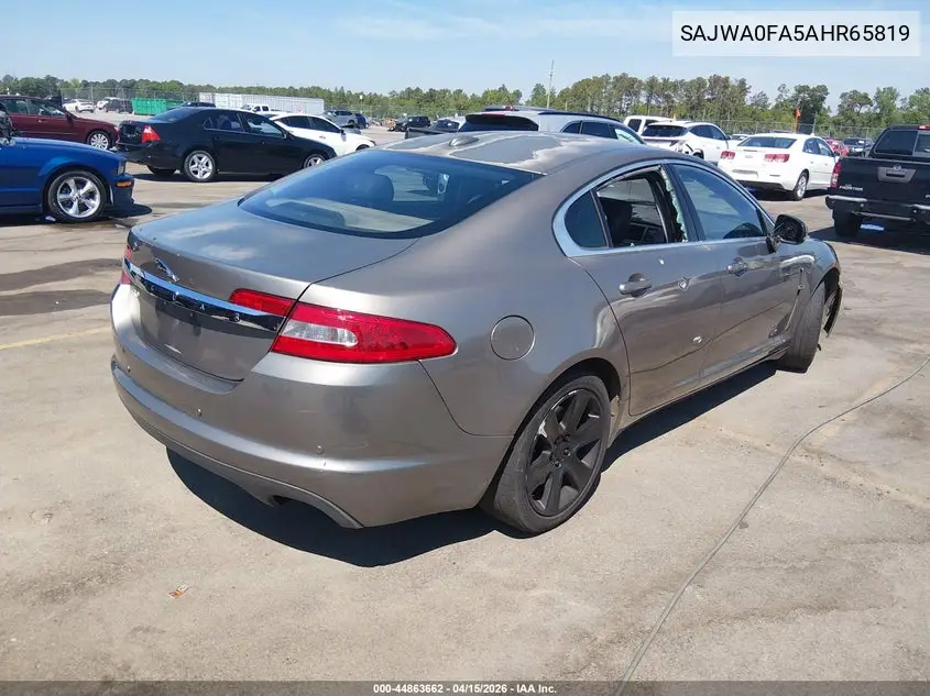 2010 Jaguar Xf VIN: SAJWA0FA5AHR65819 Lot: 44863662