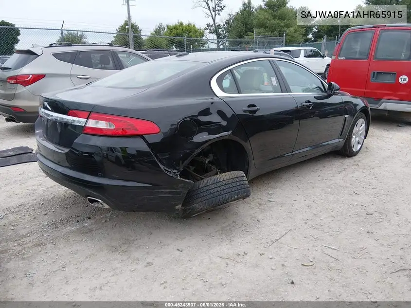 2010 Jaguar Xf VIN: SAJWA0FA1AHR65915 Lot: 45243937