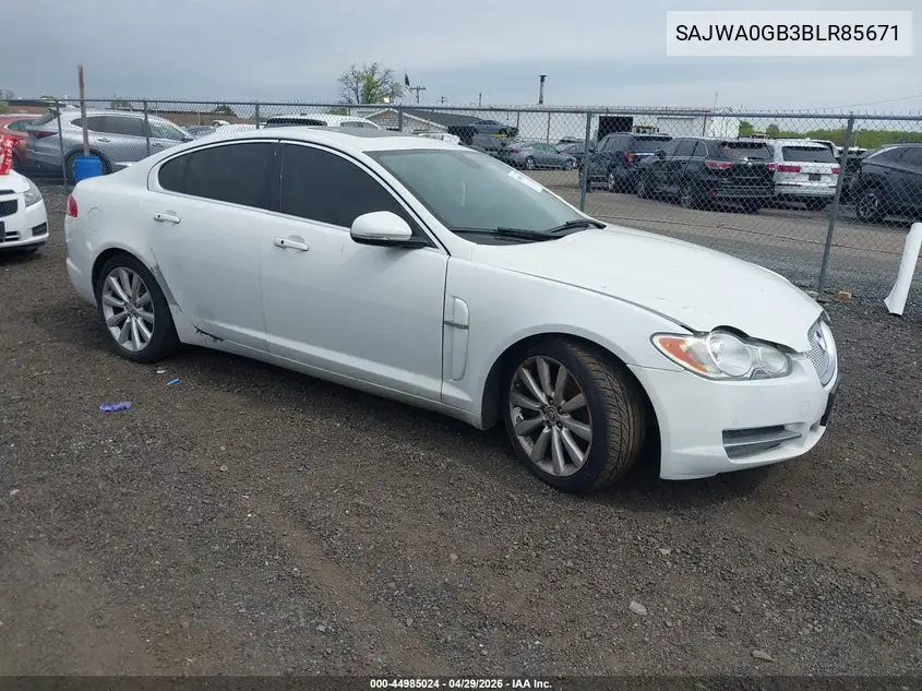 2011 Jaguar Xf Premium VIN: SAJWA0GB3BLR85671 Lot: 44985024