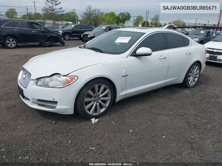 2011 Jaguar Xf Premium VIN: SAJWA0GB3BLR85671 Lot: 44985024