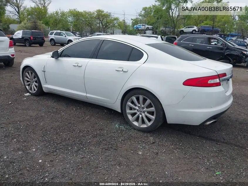 2011 Jaguar Xf Premium VIN: SAJWA0GB3BLR85671 Lot: 44985024