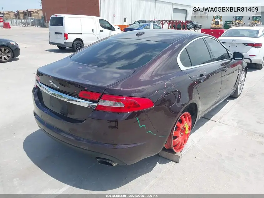2011 Jaguar Xf Premium VIN: SAJWA0GBXBLR81469 Lot: 45484439
