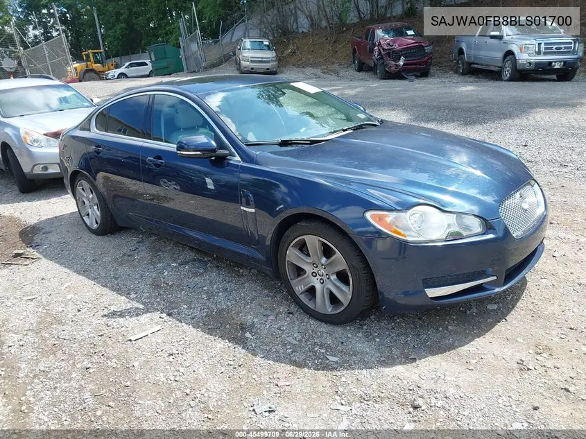 2011 Jaguar Xf VIN: SAJWA0FB8BLS01700 Lot: 45499709