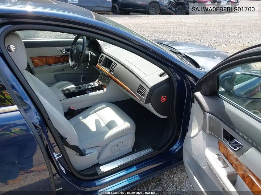 2011 Jaguar Xf VIN: SAJWA0FB8BLS01700 Lot: 45499709