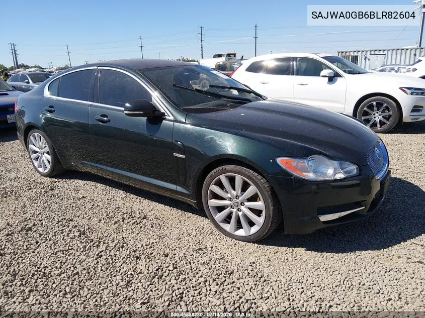 2011 Jaguar Xf Premium VIN: SAJWA0GB6BLR82604 Lot: 45588230