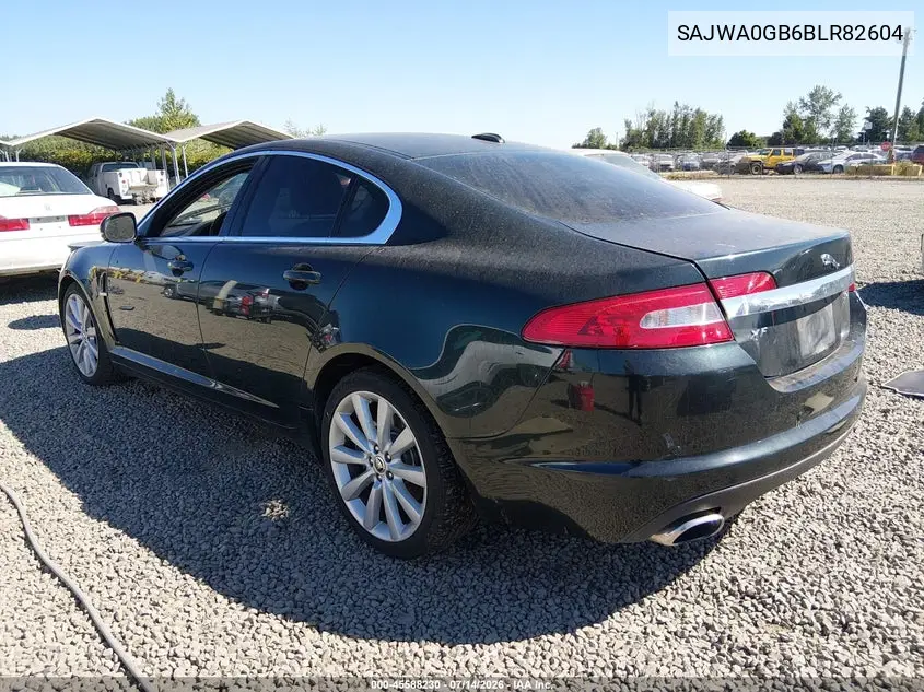 2011 Jaguar Xf Premium VIN: SAJWA0GB6BLR82604 Lot: 45588230