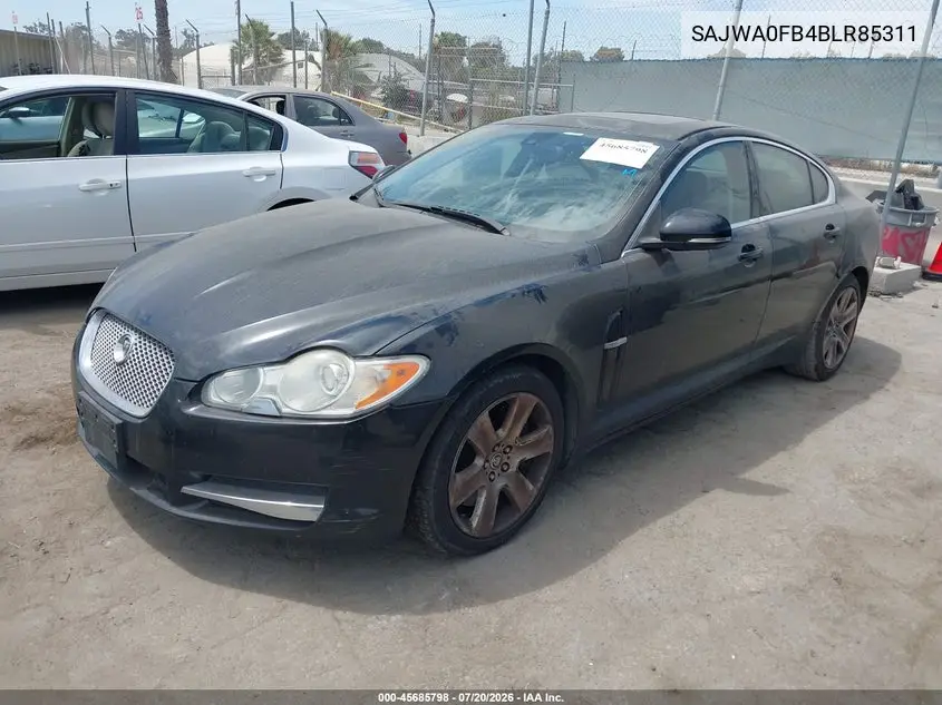 2011 Jaguar Xf VIN: SAJWA0FB4BLR85311 Lot: 45685798