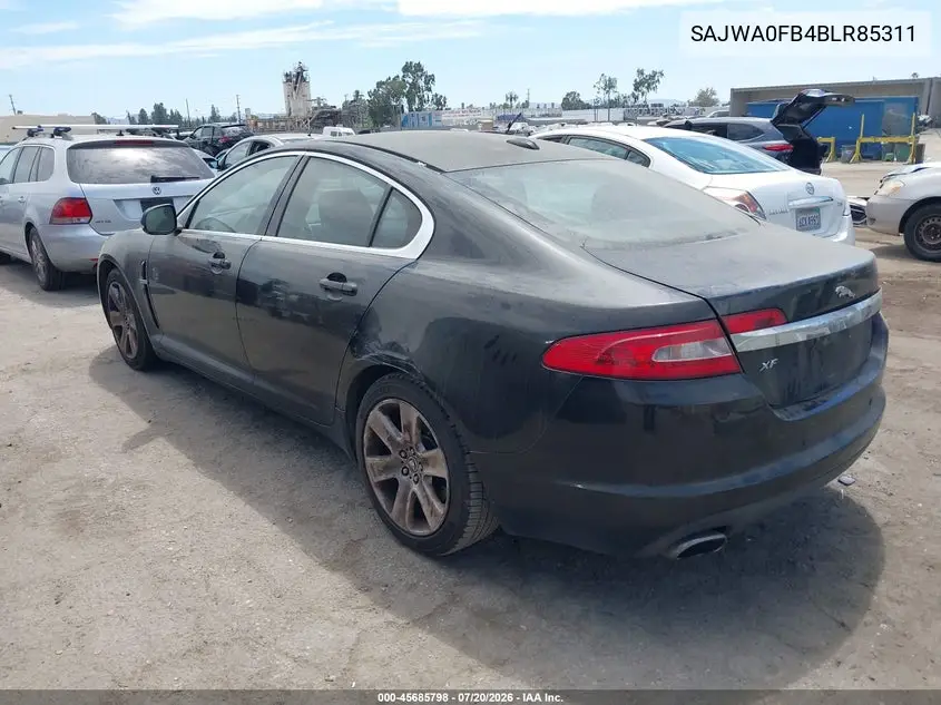2011 Jaguar Xf VIN: SAJWA0FB4BLR85311 Lot: 45685798