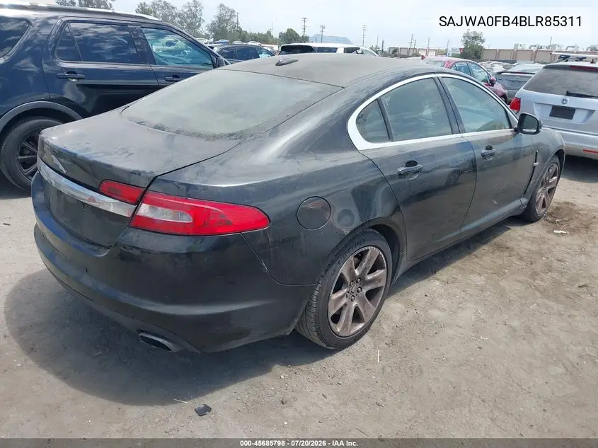 2011 Jaguar Xf VIN: SAJWA0FB4BLR85311 Lot: 45685798