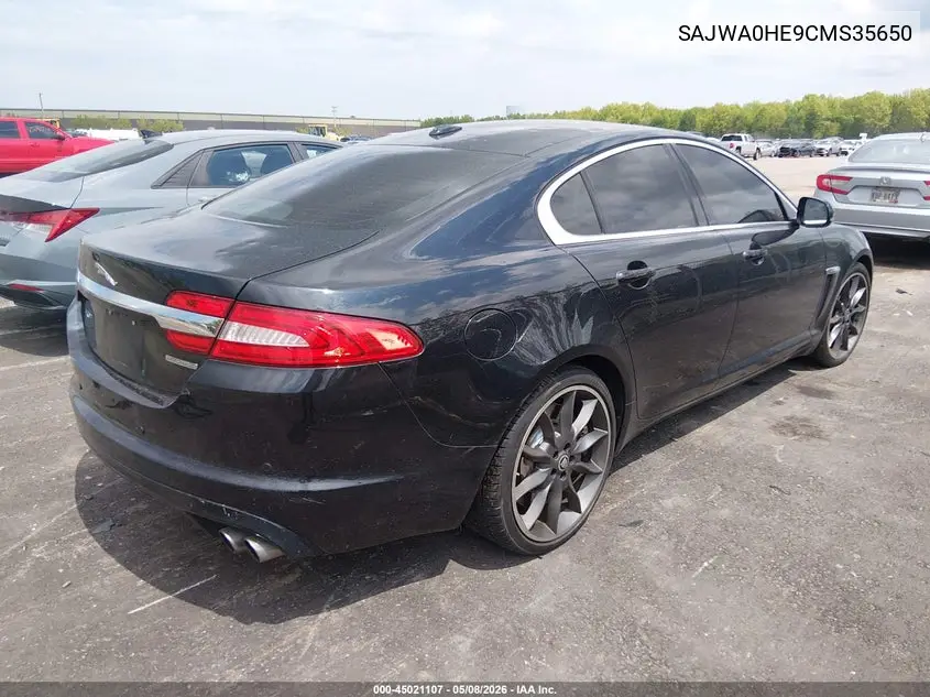2012 Jaguar Xf Supercharged VIN: SAJWA0HE9CMS35650 Lot: 45021107