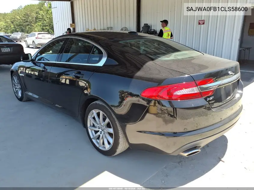 2012 Jaguar Xf VIN: SAJWA0FB1CLS58600 Lot: 45138040