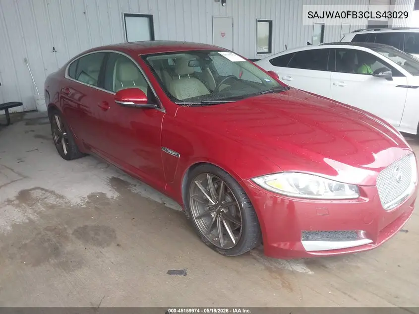 2012 Jaguar Xf VIN: SAJWA0FB3CLS43029 Lot: 45159974