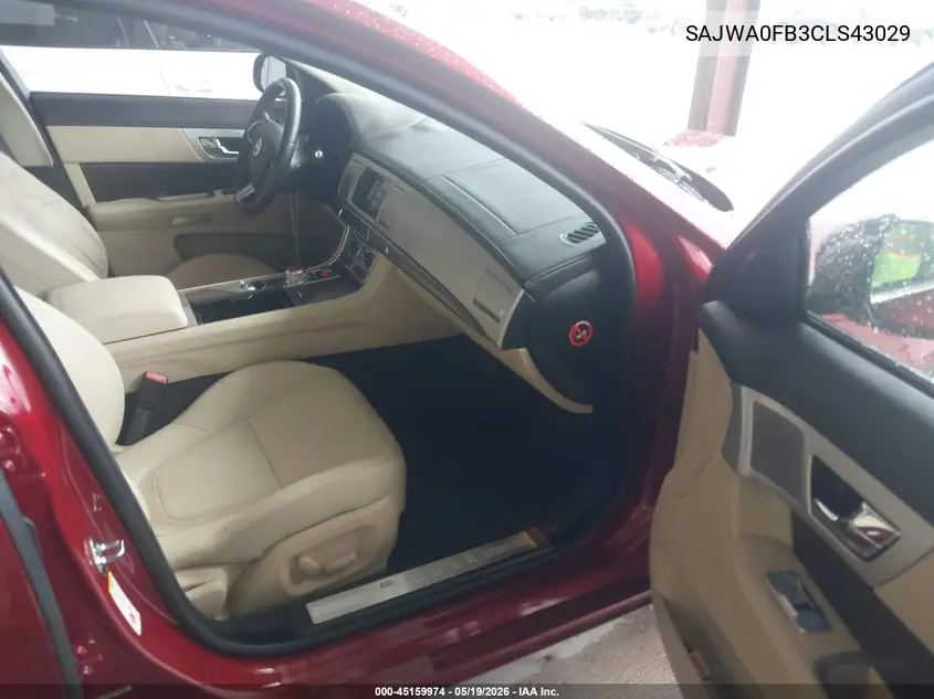 2012 Jaguar Xf VIN: SAJWA0FB3CLS43029 Lot: 45159974