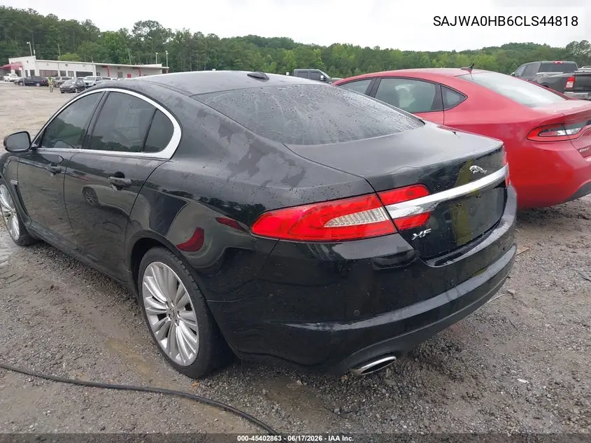 2012 Jaguar Xf Portfolio VIN: SAJWA0HB6CLS44818 Lot: 45402863