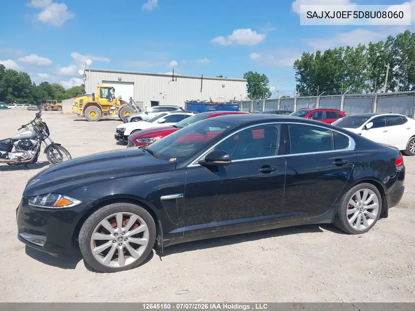 2013 Jaguar Xf VIN: SAJXJ0EF5D8U08060 Lot: 12645150