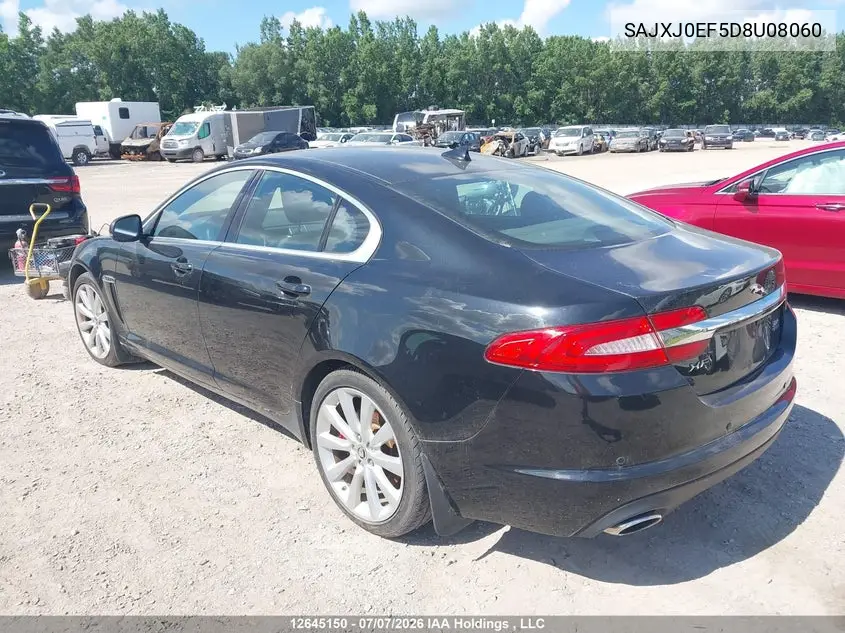 2013 Jaguar Xf VIN: SAJXJ0EF5D8U08060 Lot: 12645150