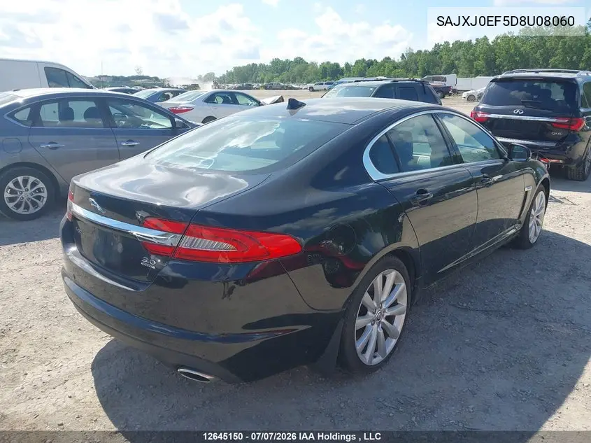2013 Jaguar Xf VIN: SAJXJ0EF5D8U08060 Lot: 12645150
