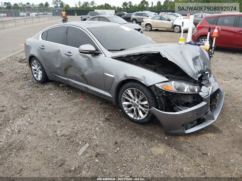 2013 Jaguar Xf V6 Sc VIN: SAJWA0E79D8S92074 Lot: 44959448